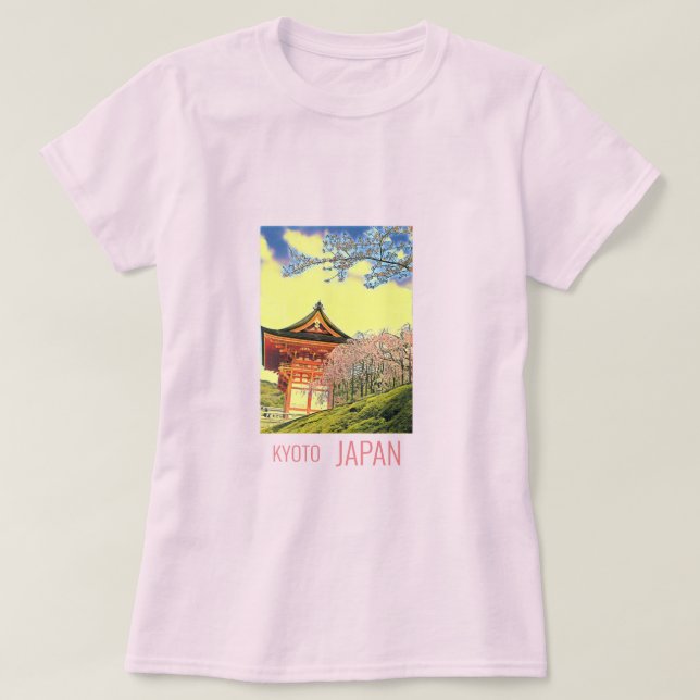 Kyōto Japan Cherry Blossom Reisefotografie T-Shirt (Design vorne)