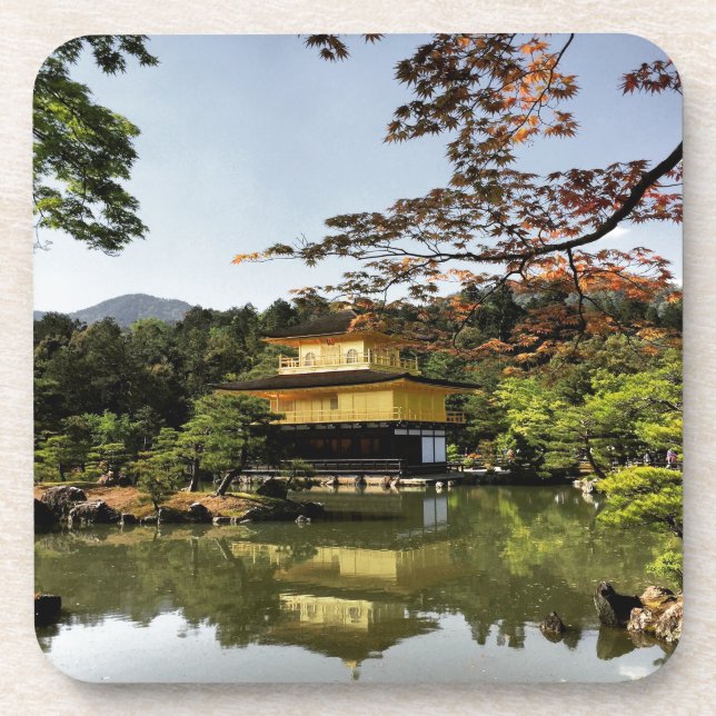 Kyoto Japan Goldentemple Temple Kinkaku-Ji Getränkeuntersetzer (Vorderseite)