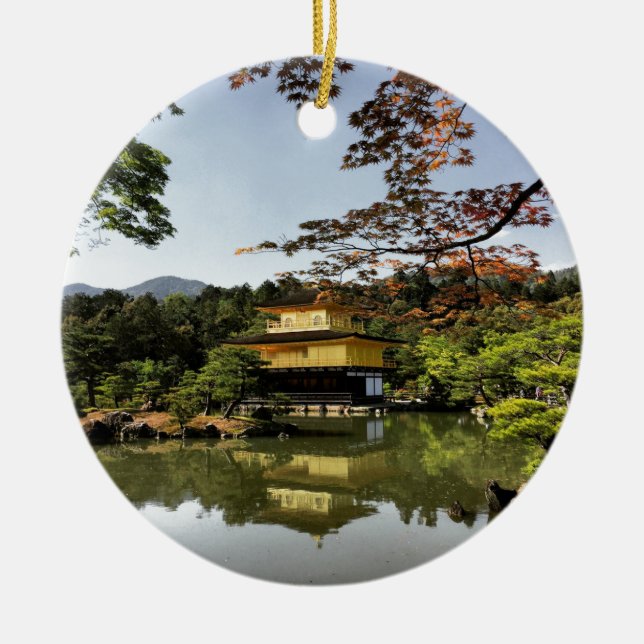 Kyoto Japan Goldentemple Temple Kinkaku-Ji Keramik Ornament (Vorne)
