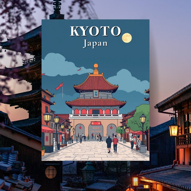 Kyoto Japan Japanischer Tempel Reise Postkarte (Kyoto Japan Japanese Temple Travel Postcard)