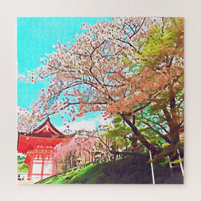 Kyōto Japan Kirry Blossom Reisefotografie Puzzle (Vertikal)