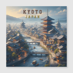 Kyoto Japan Landschaft Reise Vintage Magnetkarte