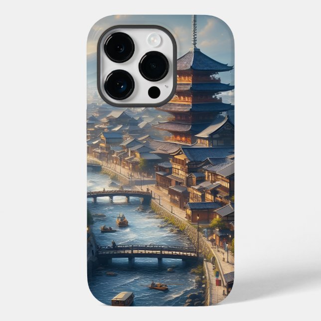 Kyōto Japan Landschaftsreise Vintag Case-Mate iPhone Hülle (Rückseite)
