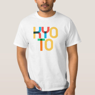 Kyoto Japan Pop-Art Buchstaben T-Shirt