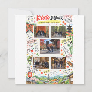 Kyoto Japan Reise 5 Foto Collage Reise Zine Feiertagskarte