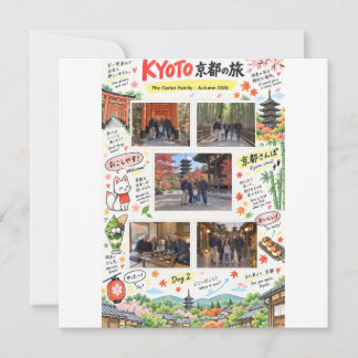Kyoto Japan Reise 5 Foto Collage Reise Zine Feiertagskarte