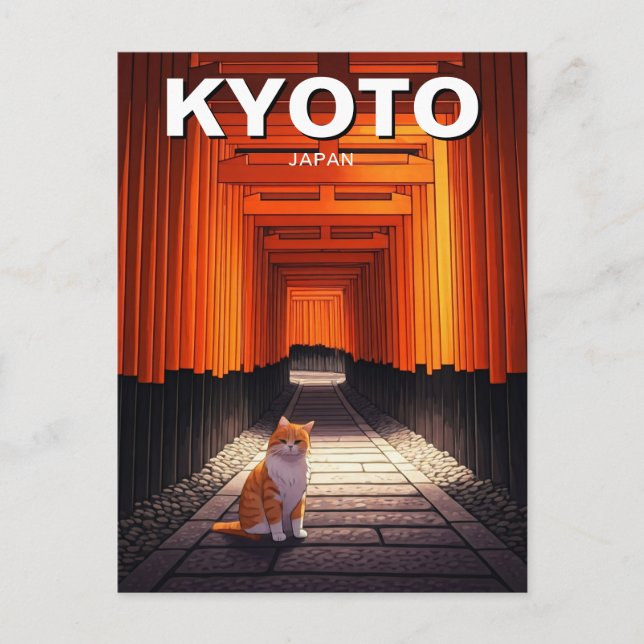 Kyoto Japan Reise Fushimi Inari Taisha Postkarte (Vorderseite)