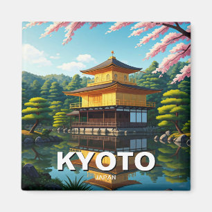 Kyōto Japan Reise Kinkakuji Golden Pavillon Magnet