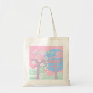 Kyōto Japan Reisekunst, rosa Preppy Art Tragetasche