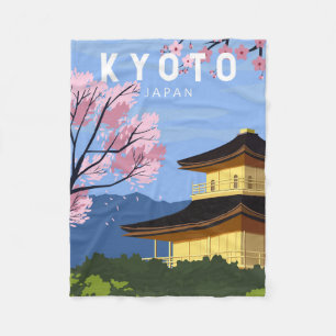 Kyoto Japan Reisen Vintage Kunst Fleecedecke