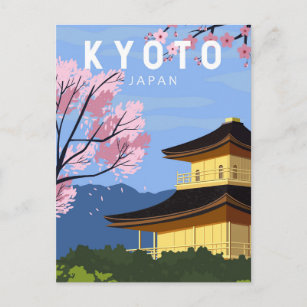 Kyoto Japan Reisen Vintage Kunst Postkarte