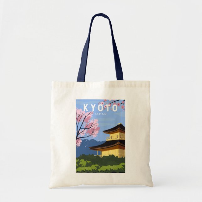 Kyoto Japan Reisen Vintage Kunst Tragetasche (Vorne)