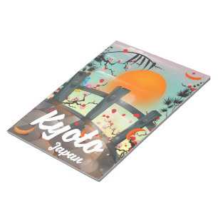 Kyoto Japan Reiseplakat Notizblock