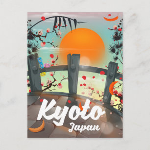 Kyoto Japan Reiseplakat Postkarte