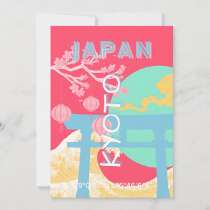Kyoto Japan Retro Travel Art Feiertagskarte