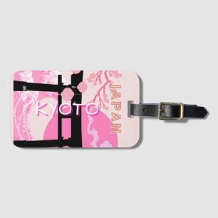 Kyōto Japan Rosa Reisekunst Gepäckanhänger