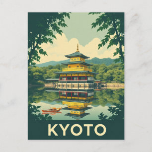 Kyoto, Japan Tempel Reise Kunst Postkarte