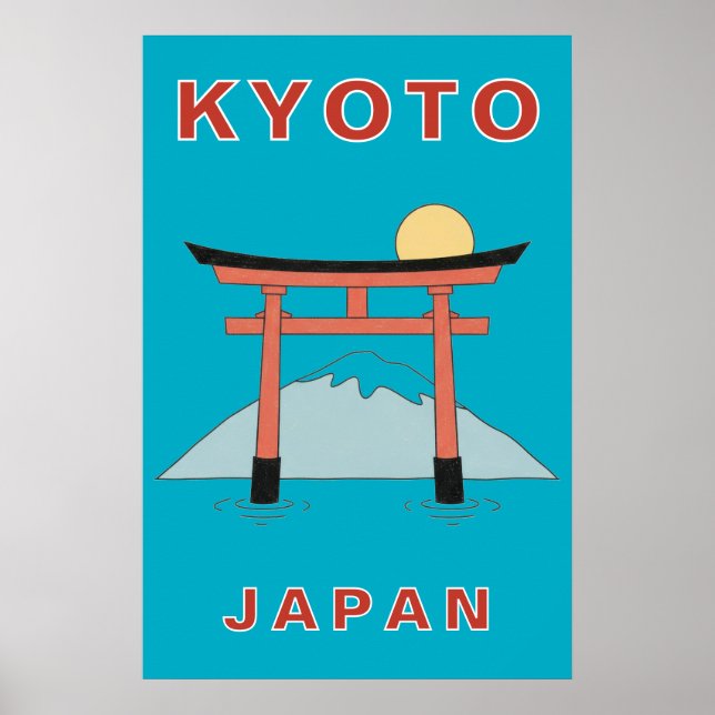 Kyoto Japan Torii Gate Art Minimalist Travel Poster (Vorne)