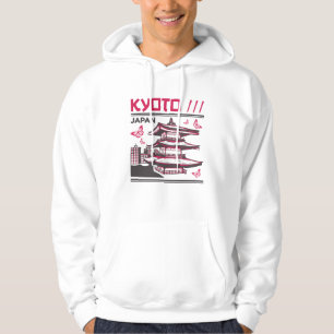 Kyoto Japan Traditioneller Tempel Urbaner Kunstent Hoodie