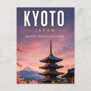 🏯 Kyoto Japan Zeitloser Tempel Wohnkultur 🌸 Postkarte