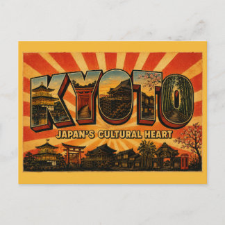 Kyoto Japans kulturelles Herz Vintage-Reise Kunst Postkarte