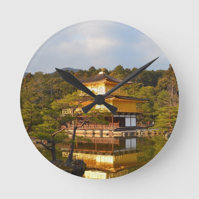 Kyoto Kinkaku Ji Japan Runde Wanduhr (Vorderseite)