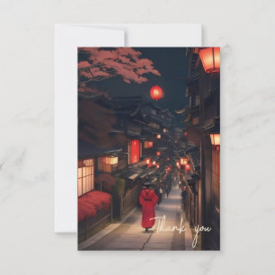 Kyoto Nachtlaternenweg Dankeskarte