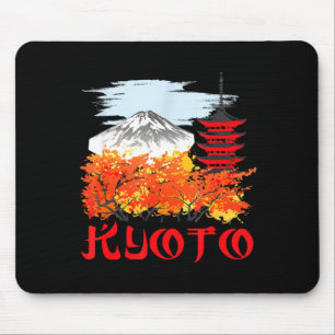 Kyoto-Skyline-Berg-Herbstkulisse vintage Mousepad