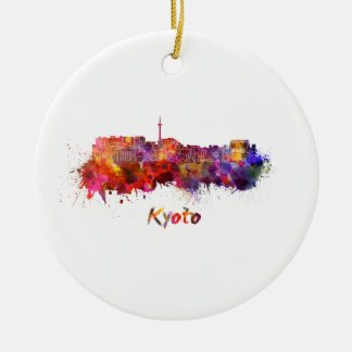 Kyoto skyline im Watercolor Keramik Ornament