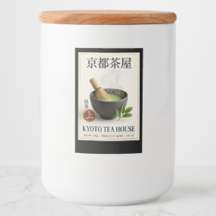 Kyoto Teehaus Minimalistische japanische Zen-Tea Lebensmitteletikett