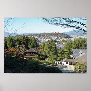 Kyōto und Ginkaku-ji-Tempel, Japan Poster
