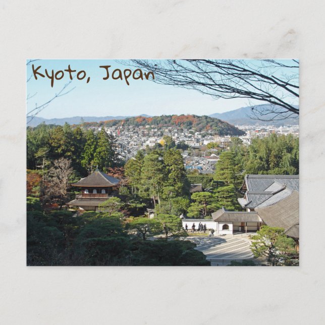 Kyōto und Ginkaku-ji-Tempel, Japan Postkarte (Vorderseite)