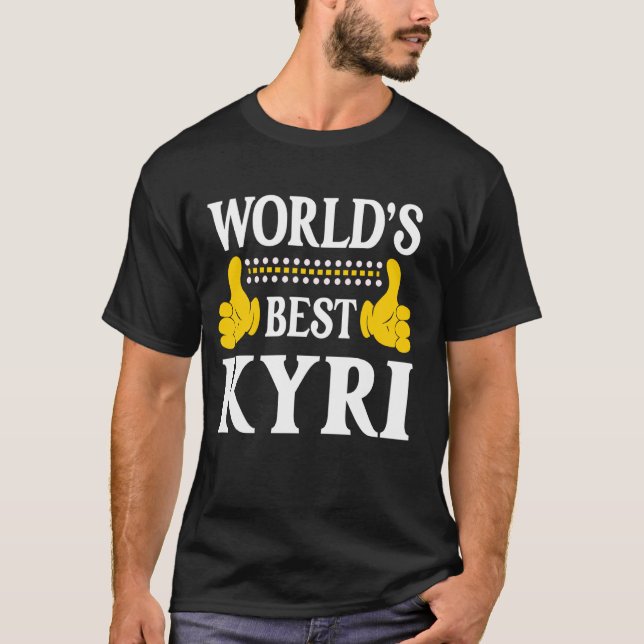 Kyri Persönlicher Name Funny Vorname World's Best  T-Shirt (Vorderseite)