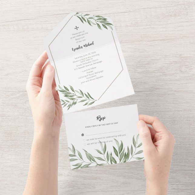 Kyriakos alle in einer Einladung (Abreißen)