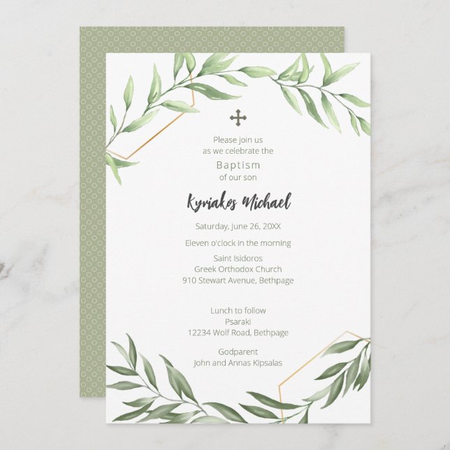 Kyriakos Dot Einladung (Vorne/Hinten)