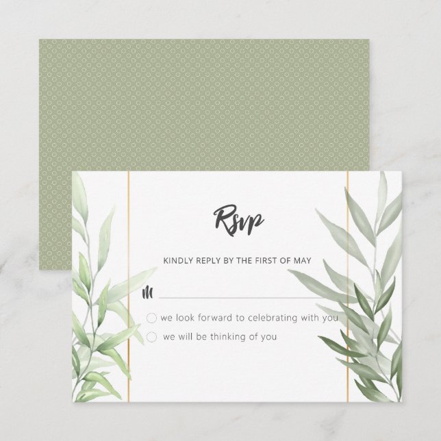 Kyriakos Dots RSVP Karte (Vorne/Hinten)