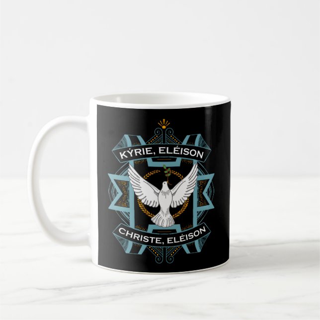 Kyrie Eleison Christe Traditional Latin Mass Lord Kaffeetasse (Links)