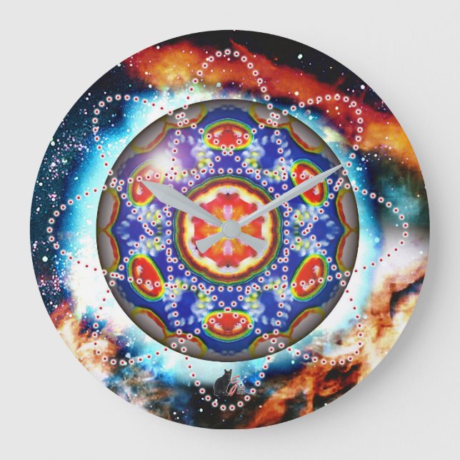 Kyron Orbz Große Wanduhr (Vorderseite)