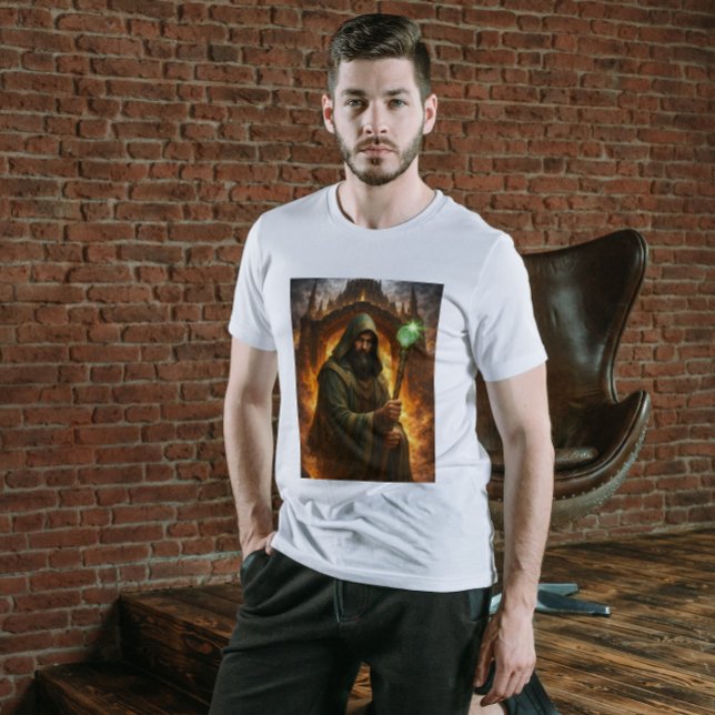 Kyrzon – Staff & Dreadspire Dark Fantasy Warlock T-Shirt (Von Creator hochgeladen)