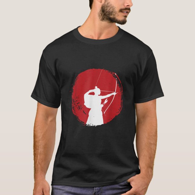Kyudo Japanese Archer Samurai Warrior Hunter Bowma T-Shirt (Vorderseite)