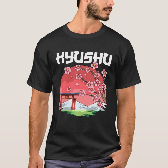 Kyushu  Kyokujitsuki Sakura Japan T-Shirt (Vorderseite)