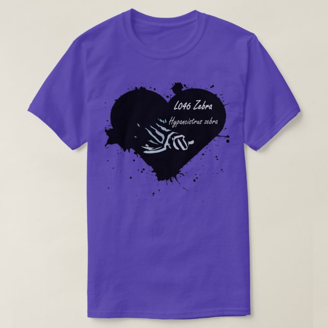 L046 Zebra Pleco Liebe T-Shirt (Design vorne)