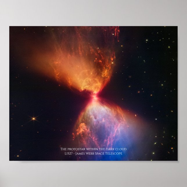 L1527 und Protostar - James Webb Space Telescope Poster (Vorne)