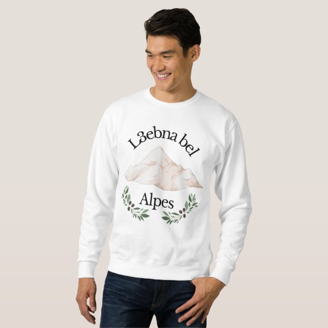 L3ebna bel Alpes Funny Football Sweatshirt (Vorne ganz)
