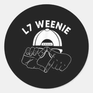 L7 Weenie Verlierer Hände Lustig 90er Baseball Sof Runder Aufkleber