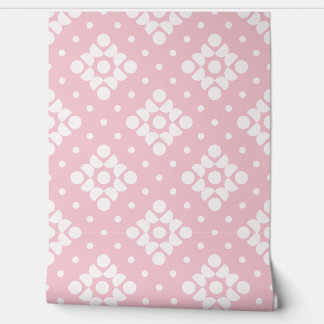 (L) 2502222A Retro Dotty Diamond Pink Background Tapete