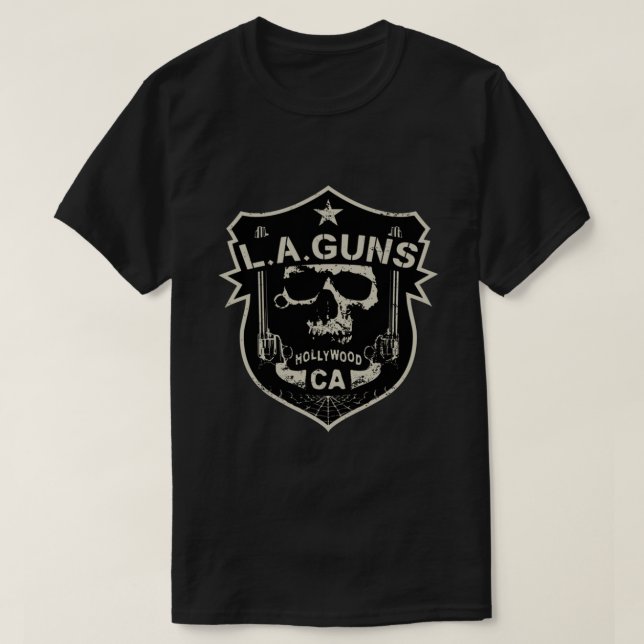 L.A. Guns Hollywood Abzeichen Classic T - Shirt (Design vorne)