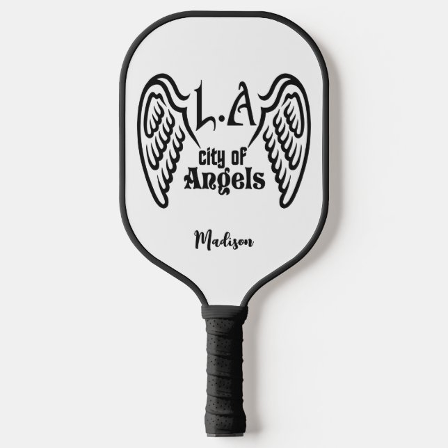 L.A. Wings individuelle Name Pickleball Schläger (Vorderseite)