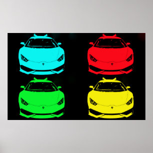 ~L ambo Pop Art~ KUNDEN SIE! Poster