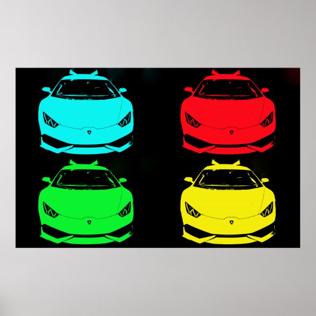 ~L ambo Pop Art~ KUNDEN SIE! Poster (Vorne)